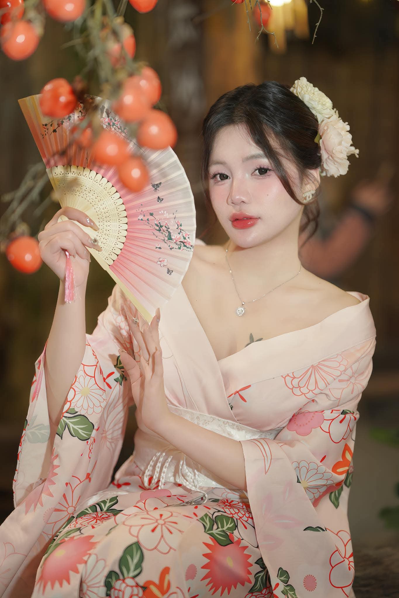 Yukata/Kimono Hồng tiểu thư K06