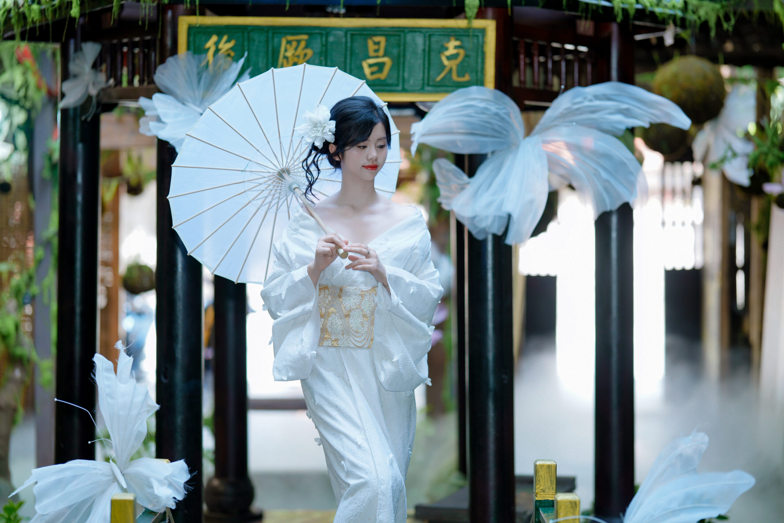Yukata/Kimono trắng cao cấp K10