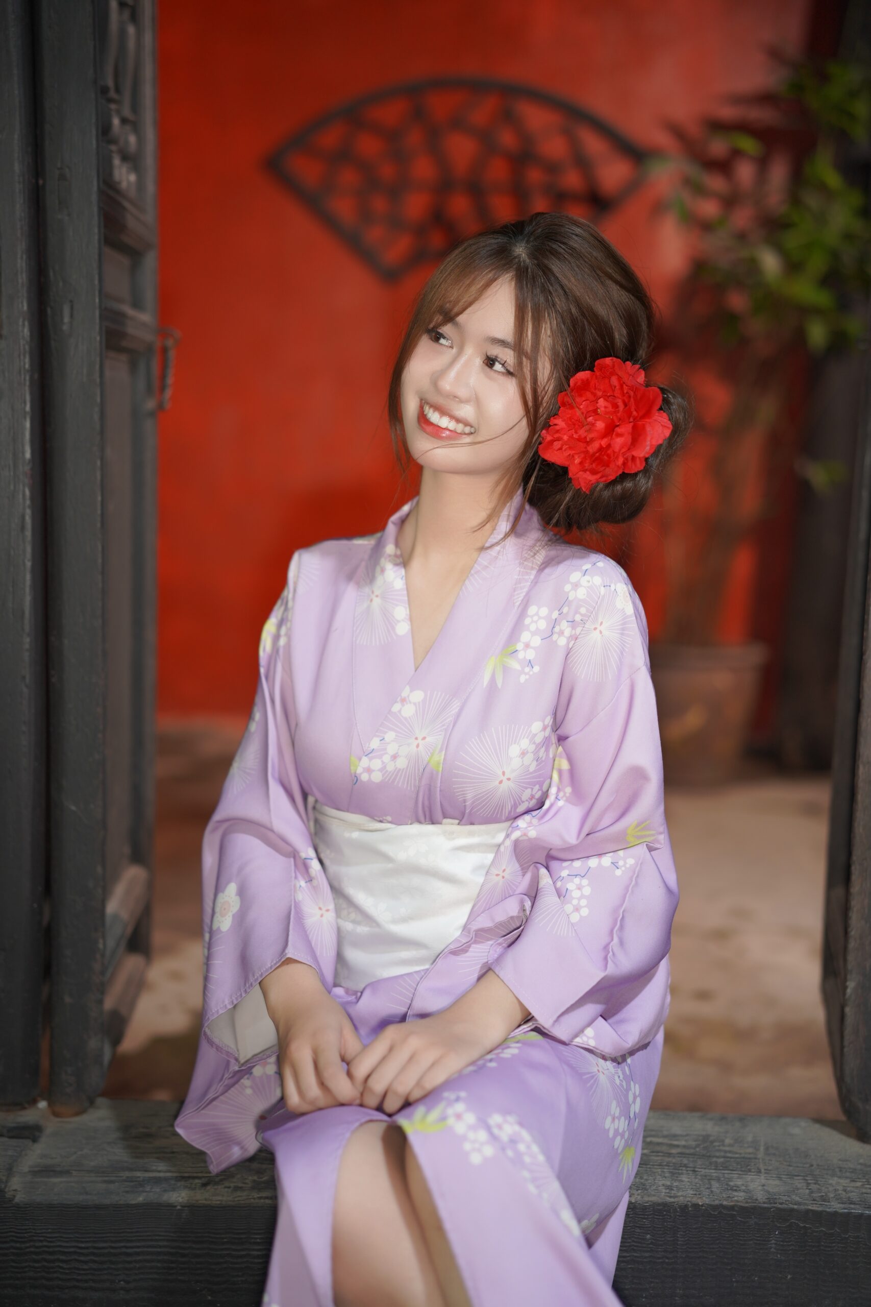 Yukata/kiomno tím họa tiết hoa (combo99- combo599k) K23