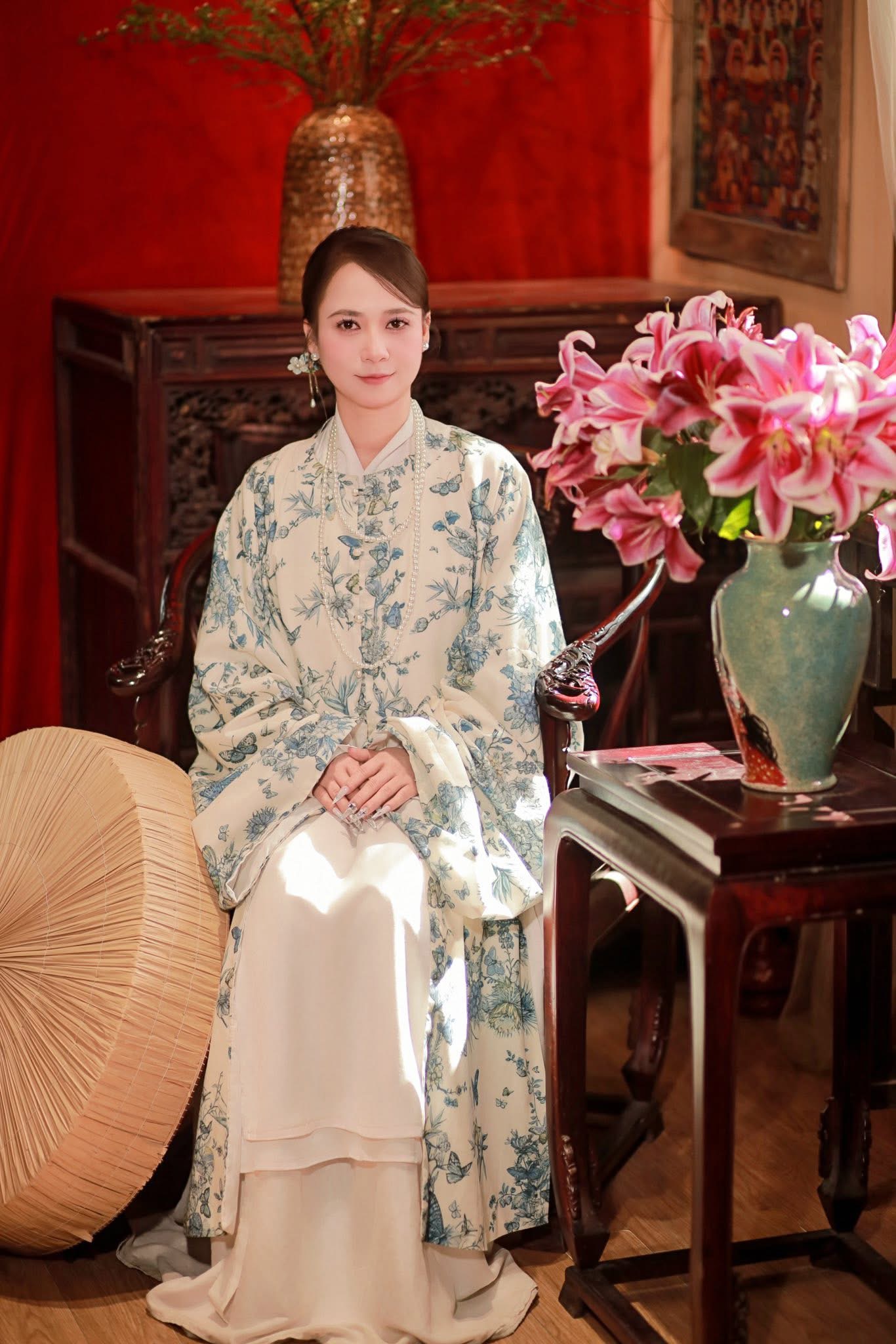 Tứ điên trắng hoạ tiết xanh (combo99-799)